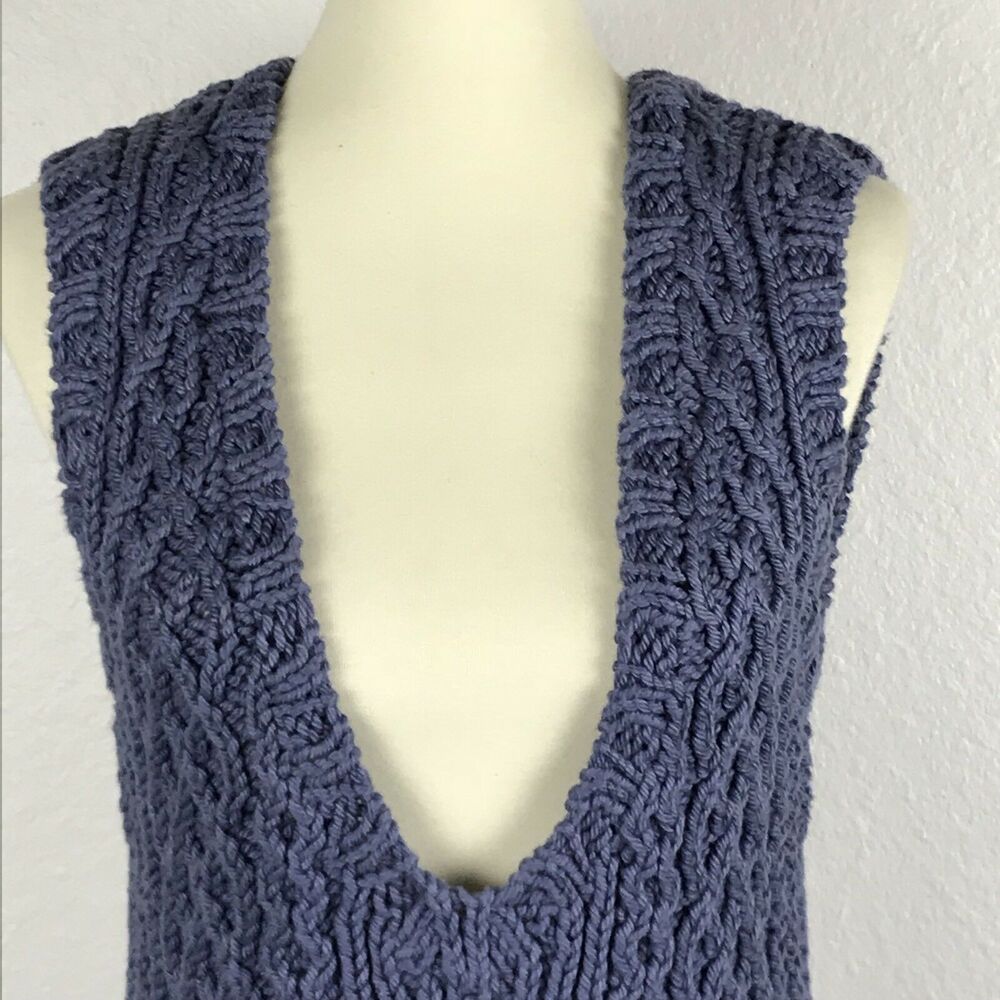Band of Outsiders Pullover Cable Knit Bodycon Sweater Zipper Dress - Picture 3 of 12
